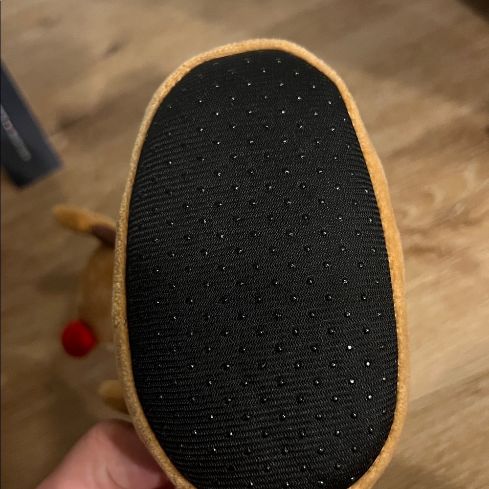 Reindeer Plush Slippers for Kids 12/18 Mo - Picture 3 of 3